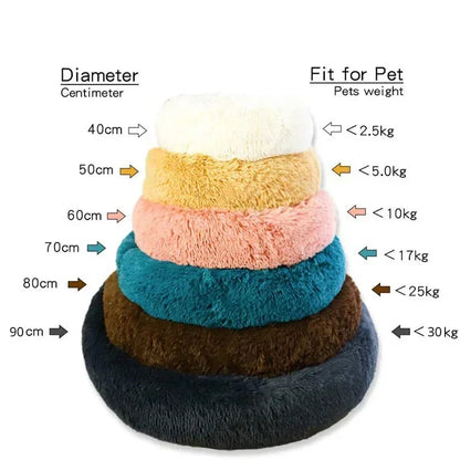 VIXO CozyNest Donut Pet Bed – Soft Bed for Cats & Small Dogs