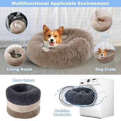 VIXO CozyNest Donut Pet Bed – Soft Bed for Cats & Small Dogs